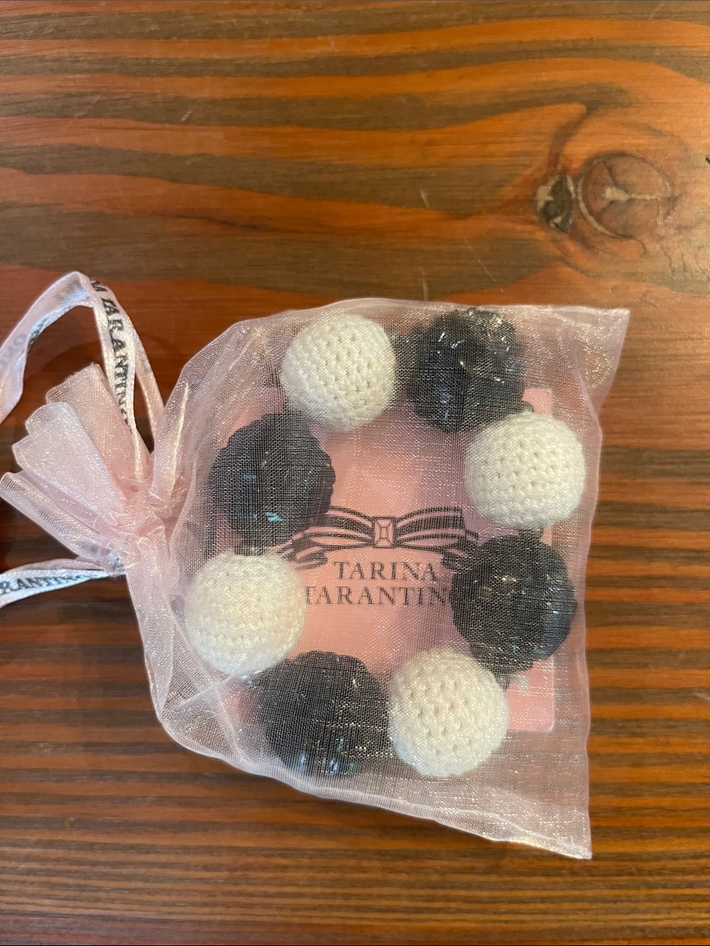 Tarina Tarantino Black and White Chunky Bead Bracelet